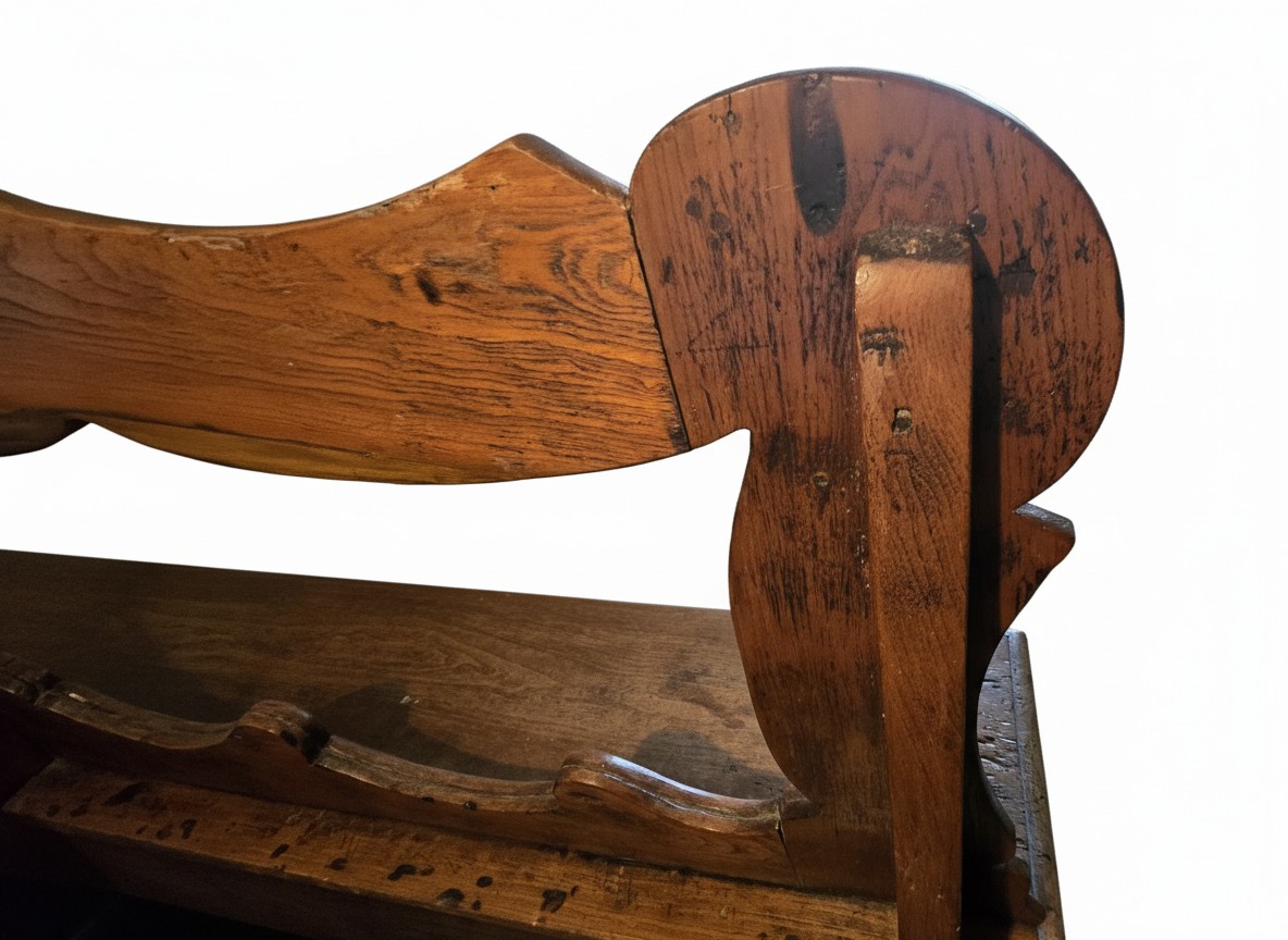 Panca antica in olmo massello, Italia settentrionale 700-photo-4