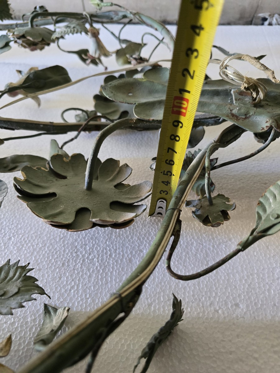 Antica grande applique in lamiera di ferro policroma, Firenze, circa metà XX secolo-photo-8