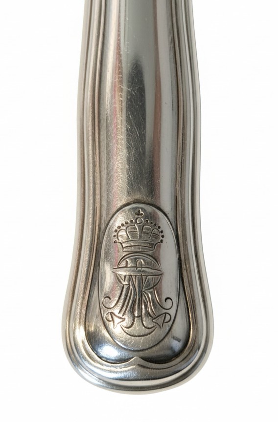 Lotto di 21 posate antiche in alpacca argentata Regia Marina Militare italiana-photo-5