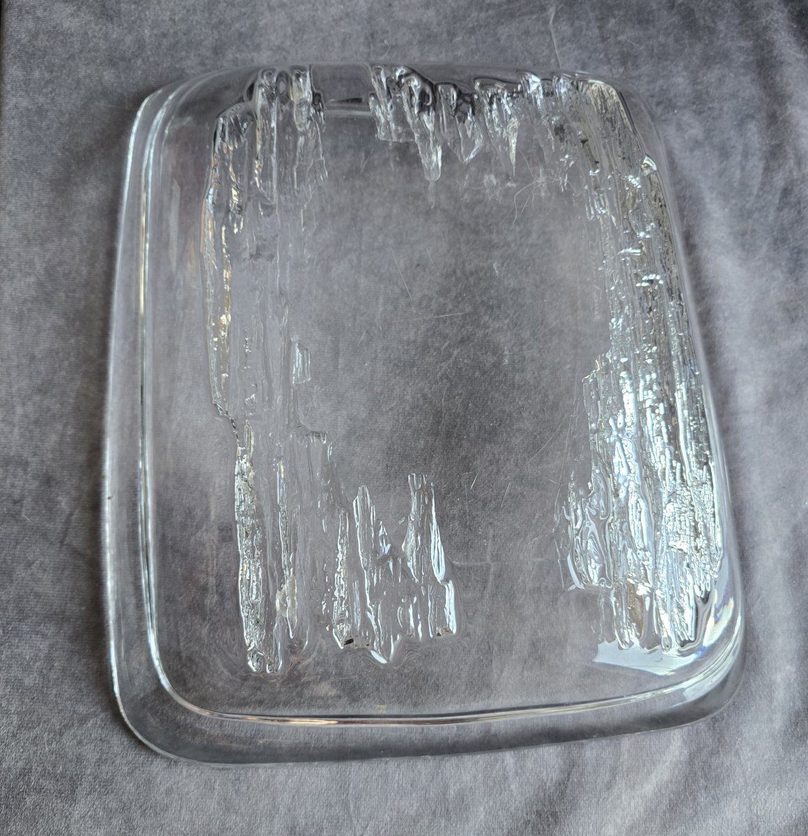 Centrotavola svuotatasche in cristallo, Daum, Francia. Circa 1970-photo-4