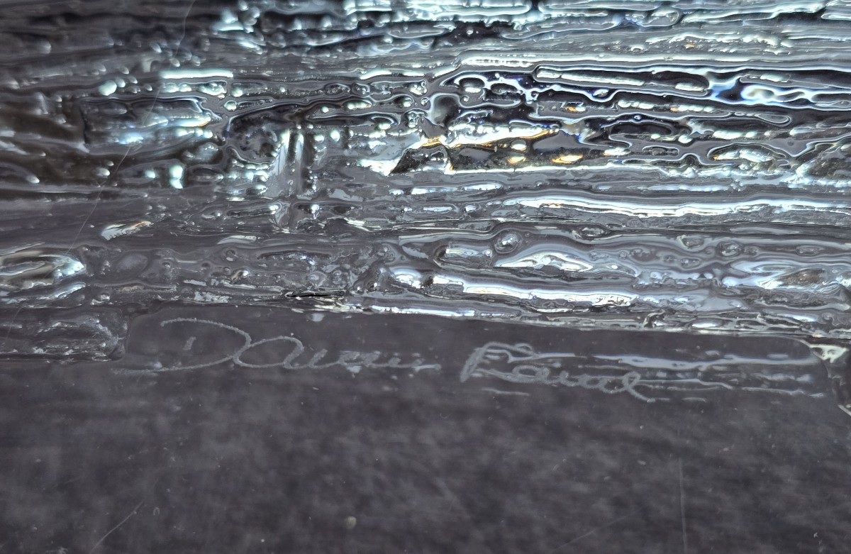 Centrotavola svuotatasche in cristallo, Daum, Francia. Circa 1970-photo-1