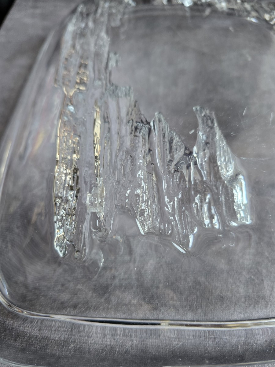 Centrotavola svuotatasche in cristallo, Daum, Francia. Circa 1970-photo-2