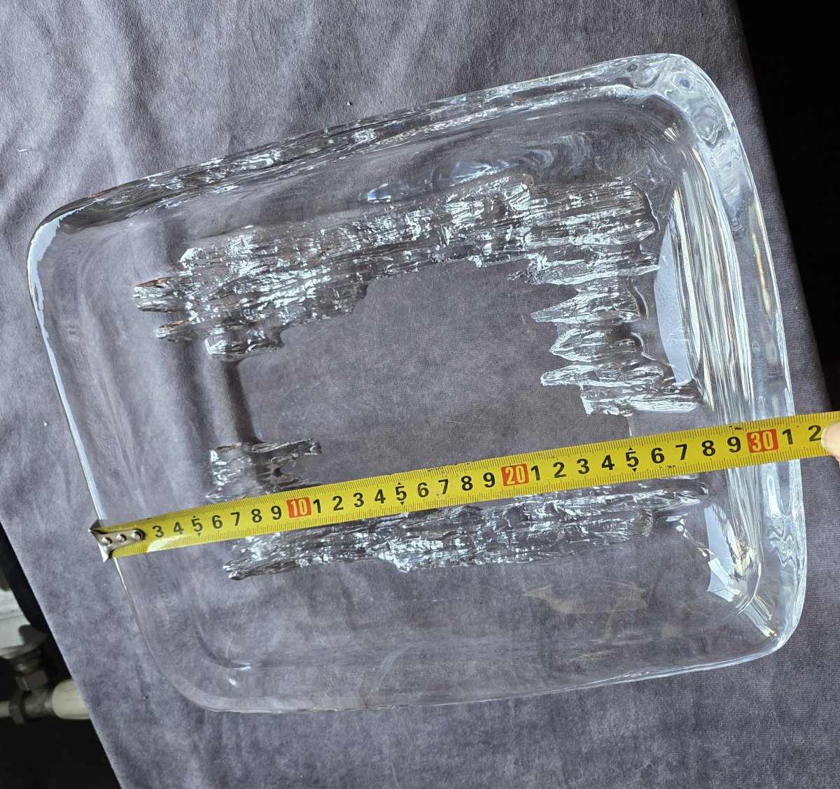 Centrotavola svuotatasche in cristallo, Daum, Francia. Circa 1970-photo-4