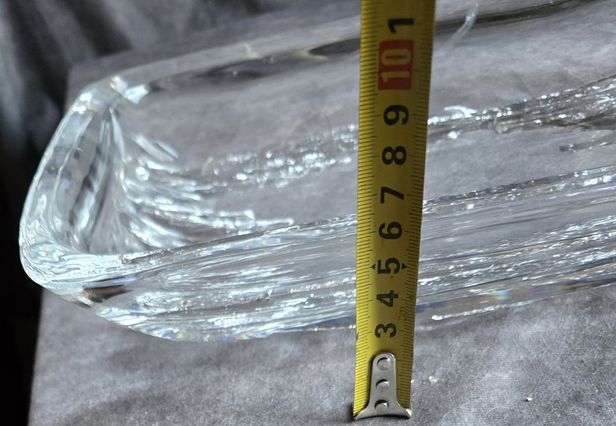 Centrotavola svuotatasche in cristallo, Daum, Francia. Circa 1970-photo-5