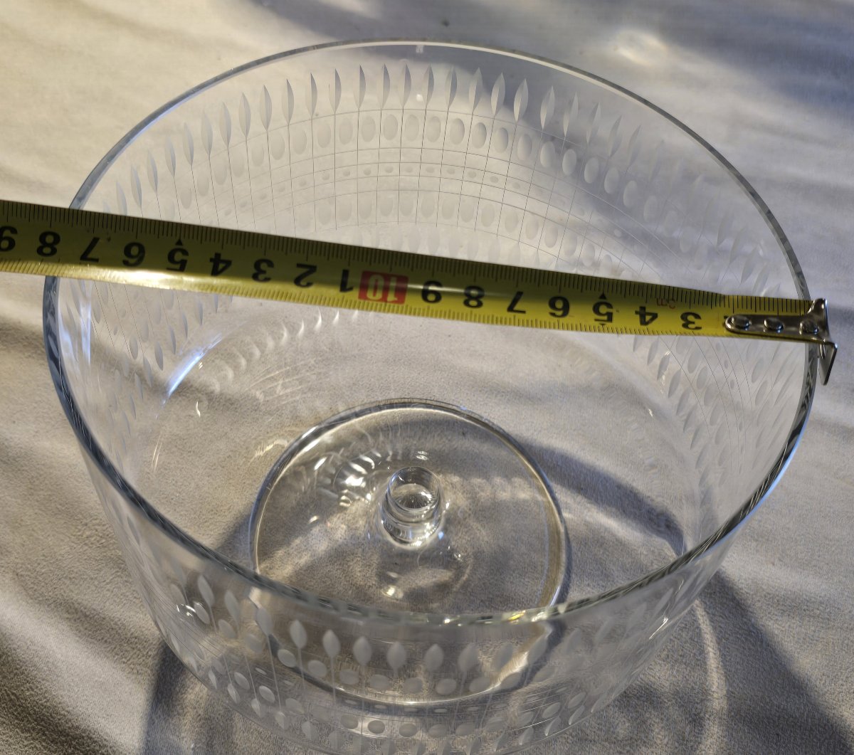 Fruttiera in cristallo, design scandinavo, circa 1960–1970-photo-2