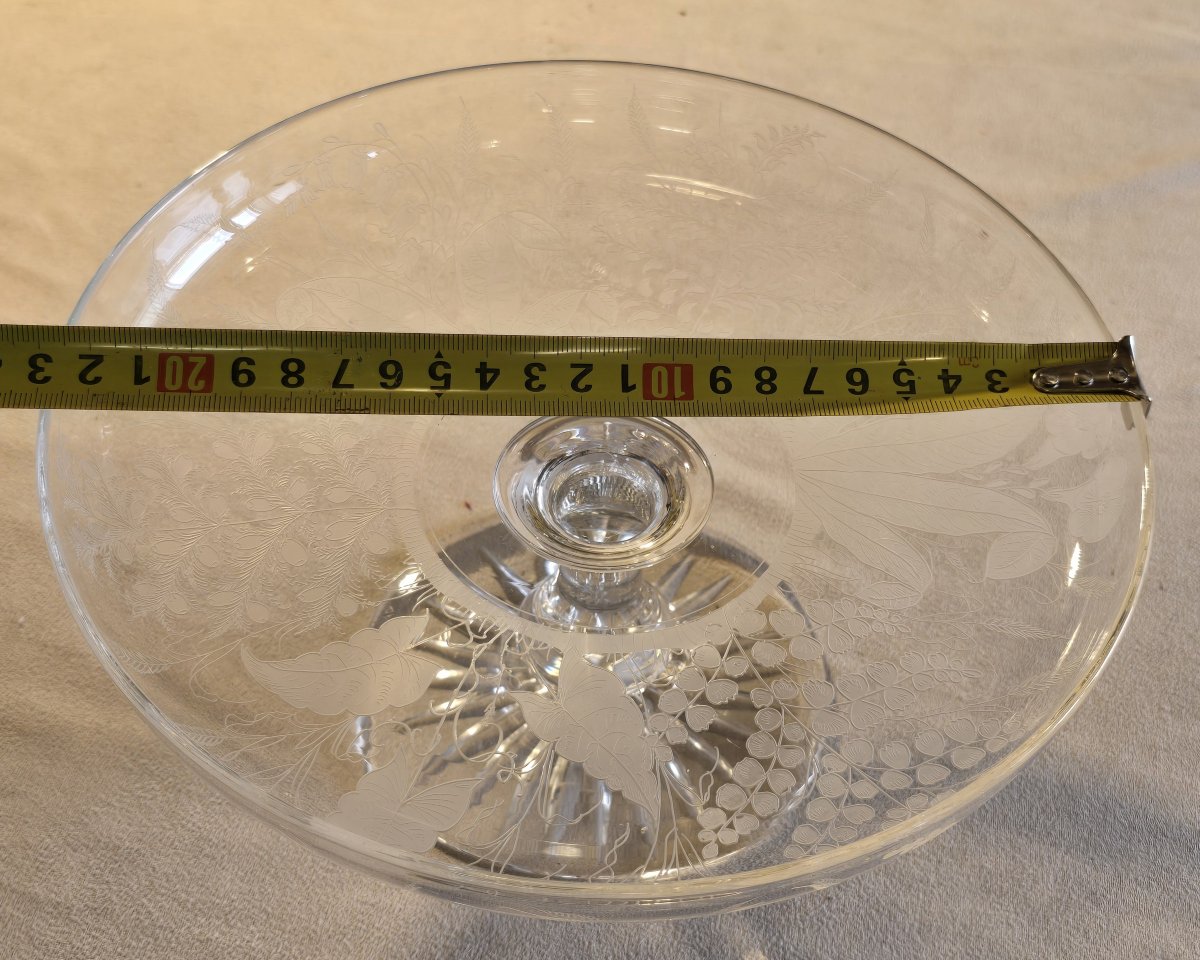 Antica alzatina in cristallo inciso-photo-4