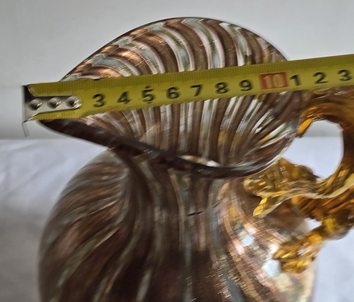 Brocca in vetro soffiato con avventurina, Murano, Salviati XX secolo-photo-7