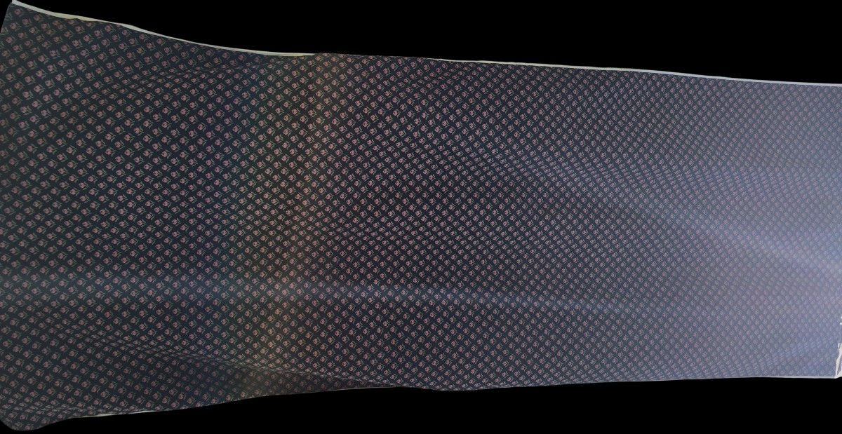 Rotolo di tessuto da tappezziere 780 cm jacquard épinglé effetto ricamo piccolo punto- Anni '60-photo-2