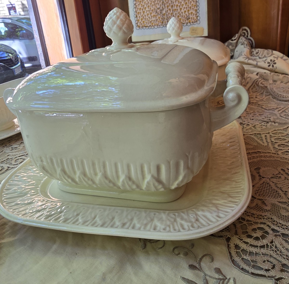 Servizio di piatti in maiolica Bassanello del 1968 composto da 36 pezzi-photo-4