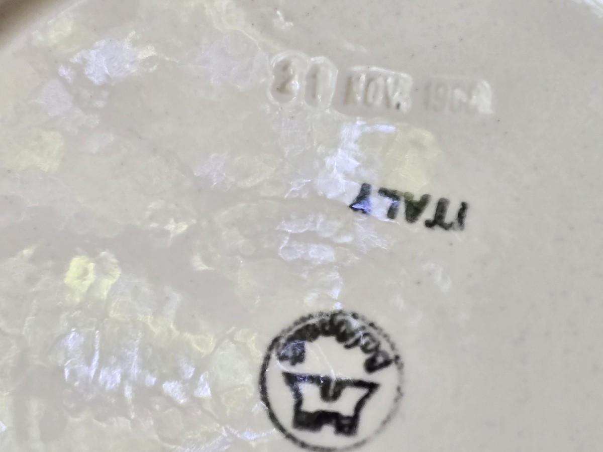 Servizio di piatti in maiolica Bassanello del 1968 composto da 36 pezzi-photo-3