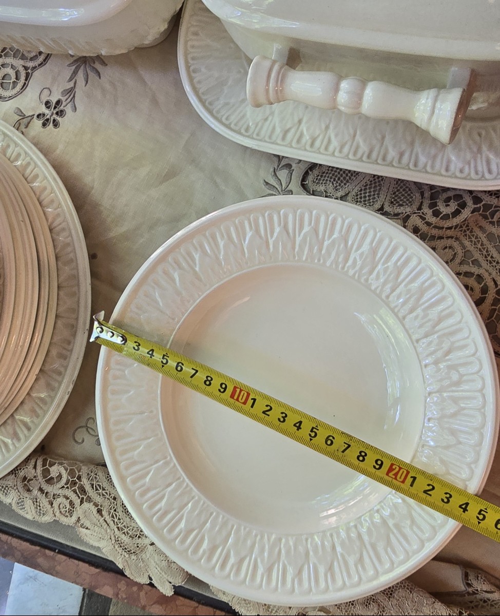 Servizio di piatti in maiolica Bassanello del 1968 composto da 36 pezzi-photo-5