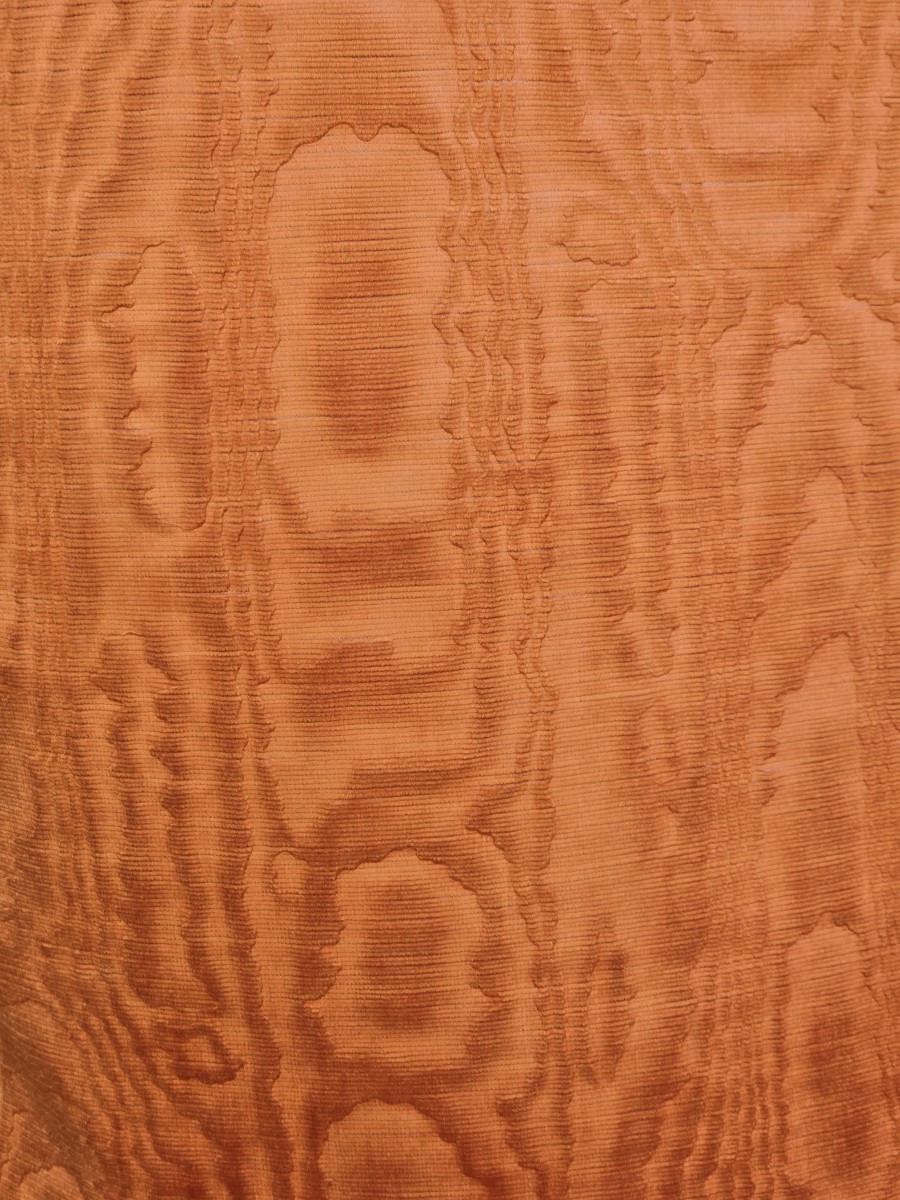 Rotolo di tessuto da tappezzeria 450 cm velluto effetto moiré anni '60-photo-2