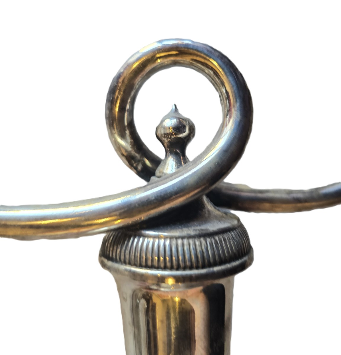 Coppia candelabri a due fiamme in metallo argentato, Christofle-photo-1