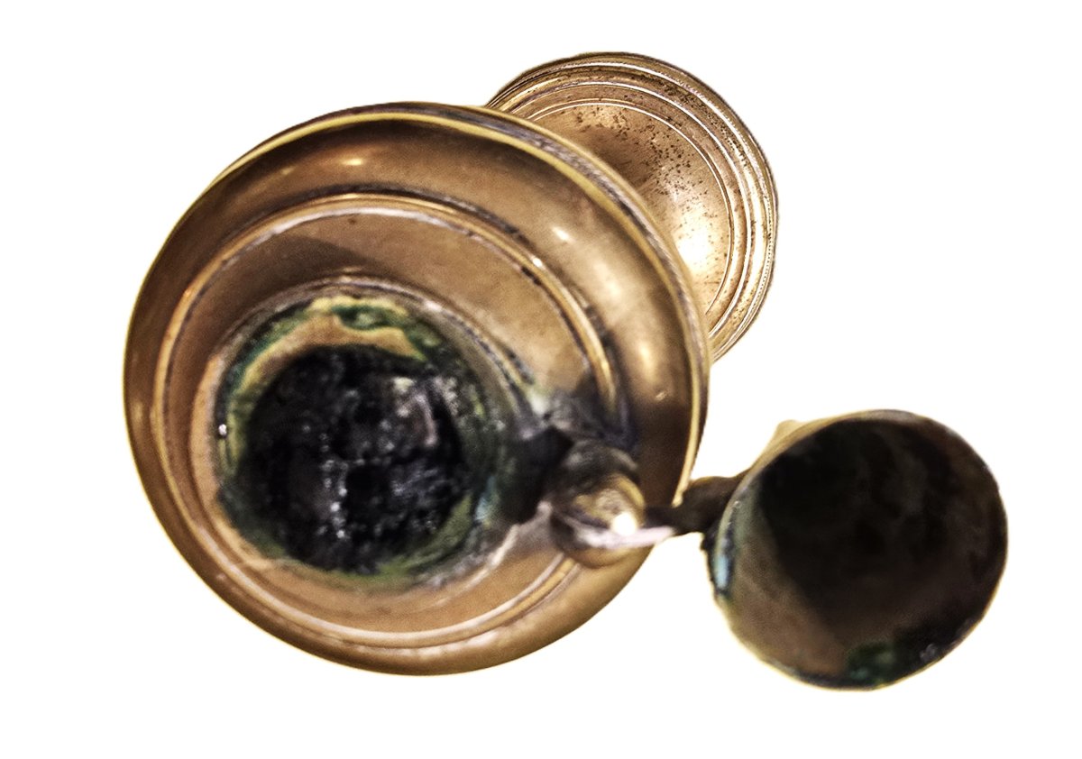 Lampada ad olio in ottone, Italia 1880 circa-photo-1