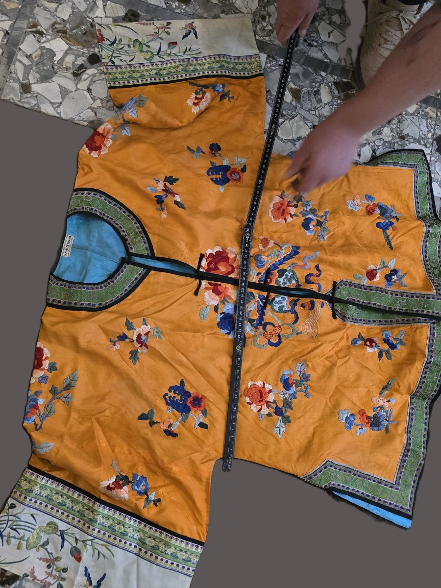 Completi di abbigliamento cinese tradizionale in seta ricamata, inizio '900-photo-6