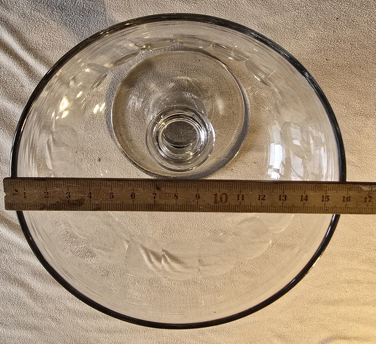 Coppia di coppe portafrutta in cristallo Baccarat modello Clermont, inizio '900-photo-7