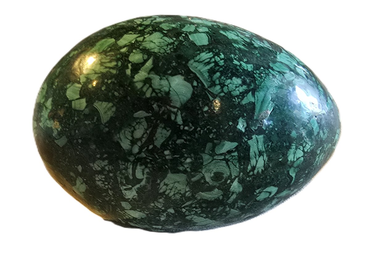 Uovo di malachite ricomposta-photo-3