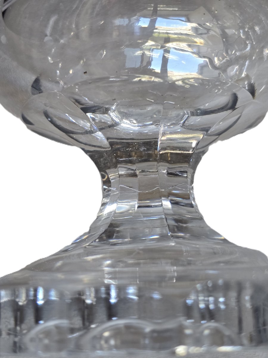Antico vaso soliflore in cristallo-photo-3