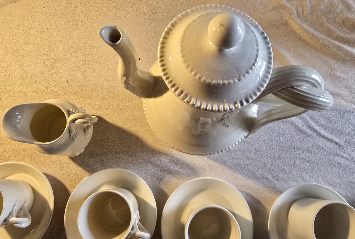 Antico servizio da caffè in maiolica Bassanello, Civita Castellana-photo-1