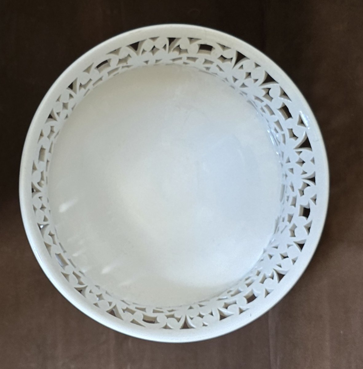 Alzata antica in maiolica traforata, Ginori Manifattura Novecento, 1950-1970-photo-2