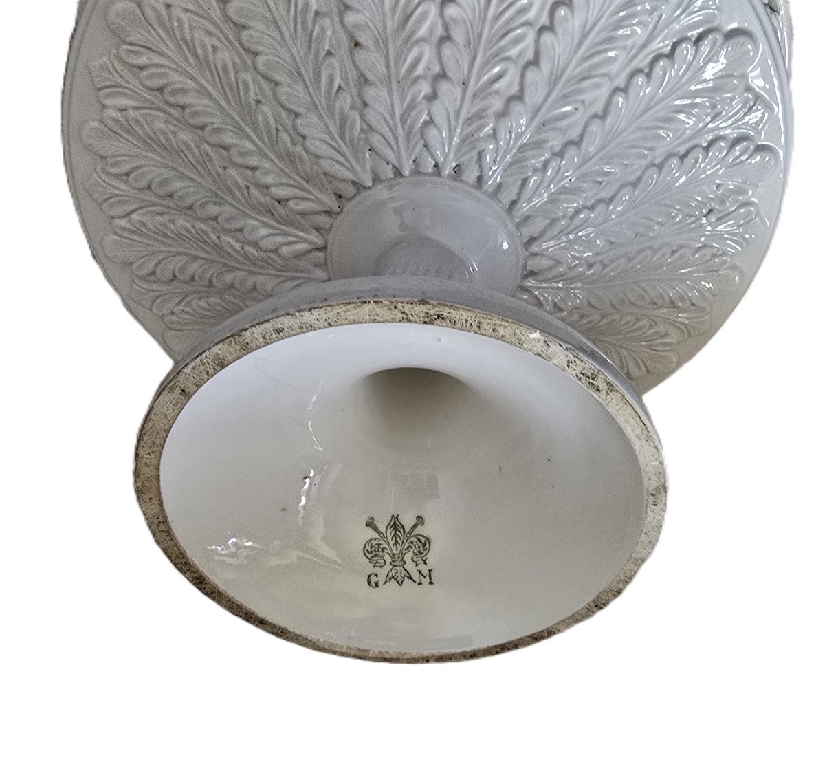 Alzata antica in maiolica traforata, Ginori Manifattura Novecento, 1950-1970-photo-4