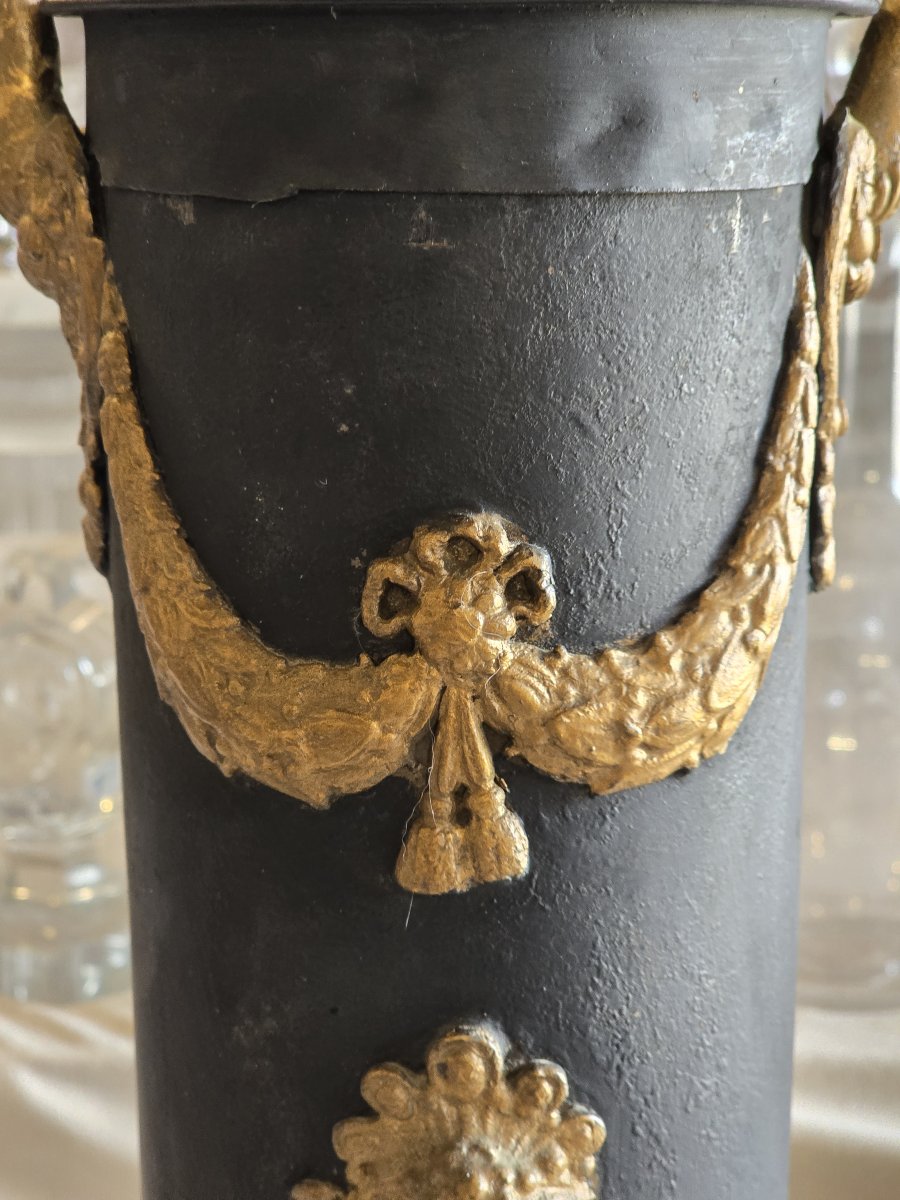 Ancien Samovar russe en tôle, fin XIX ème siècle-photo-1