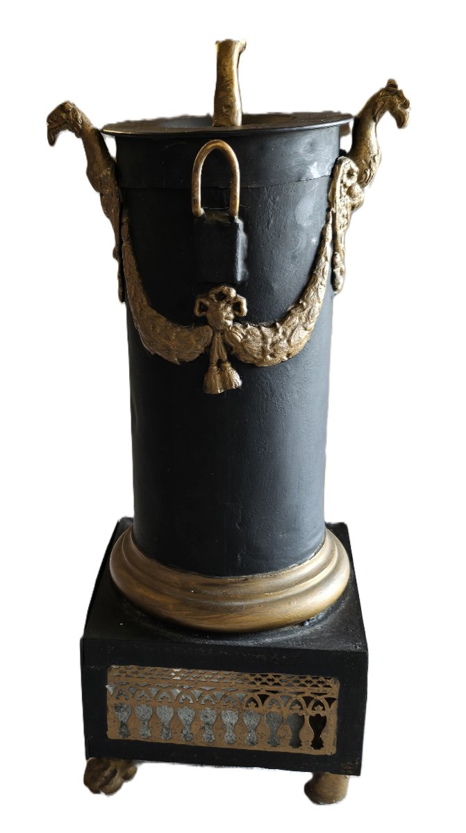 Ancien Samovar russe en tôle, fin XIX ème siècle-photo-4