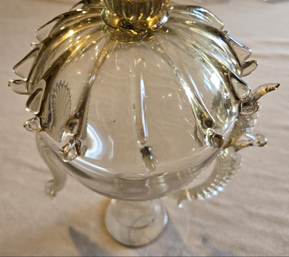 Brocca con beccucio  in vetro soffiato, Salviati, Murano, Italia, circa 1880–1900-photo-2