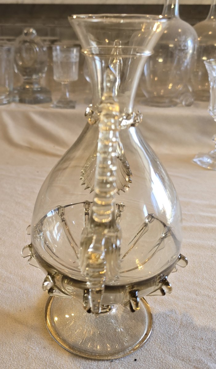 Brocca con beccucio  in vetro soffiato, Salviati, Murano, Italia, circa 1880–1900-photo-4