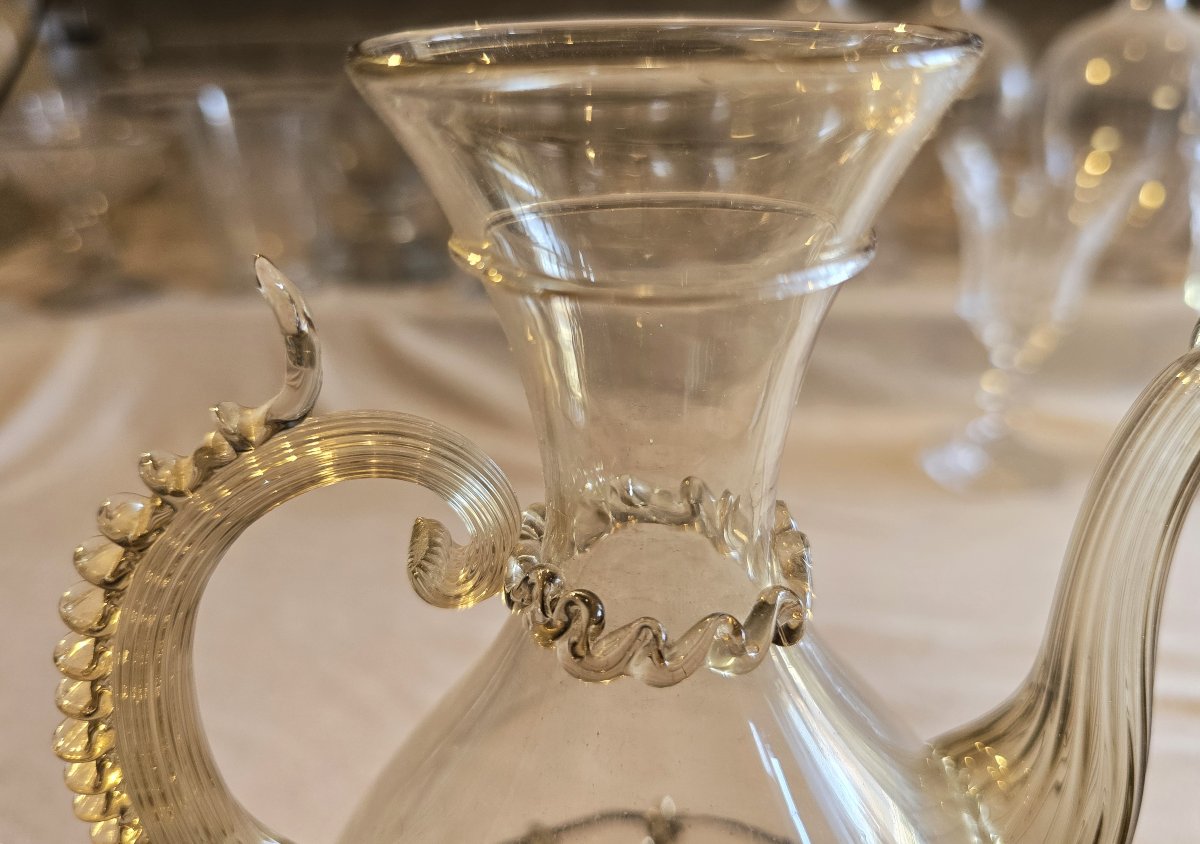 Brocca con beccucio  in vetro soffiato, Salviati, Murano, Italia, circa 1880–1900-photo-5