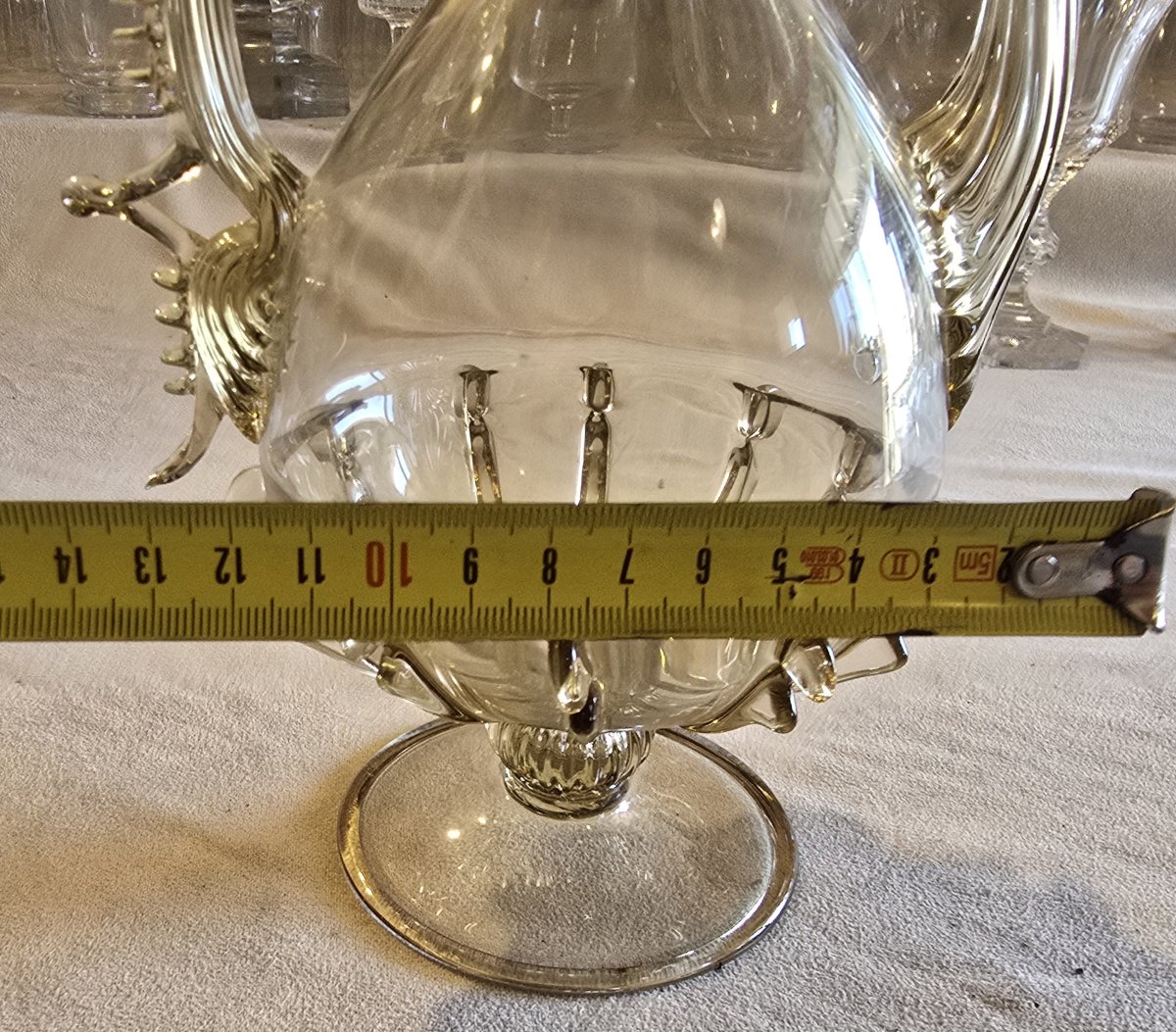 Brocca con beccucio  in vetro soffiato, Salviati, Murano, Italia, circa 1880–1900-photo-7