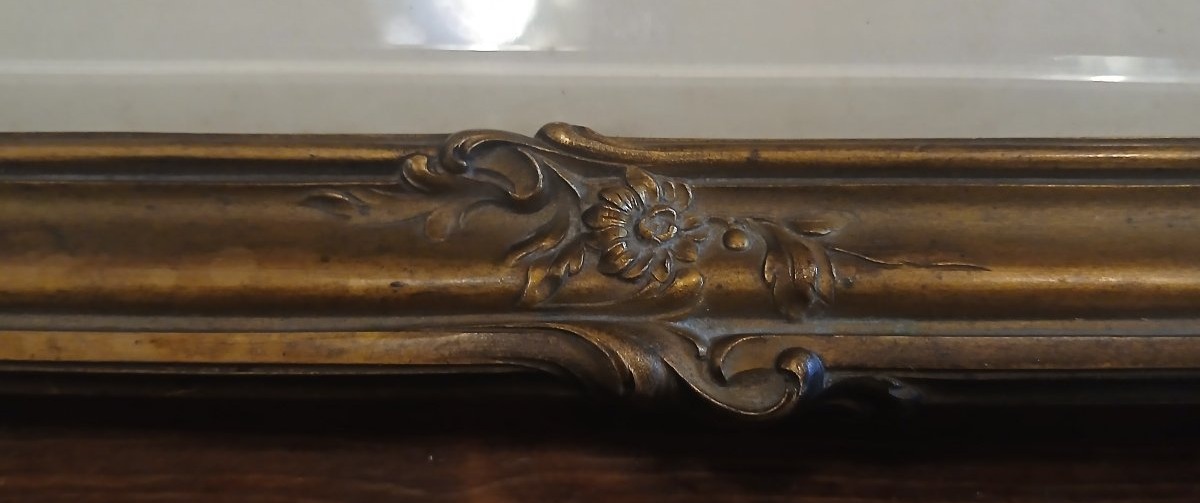 Antica cornice in metallo con corona ducale – ritratto della duchessa d’Aosta Irene di Grecia-photo-3
