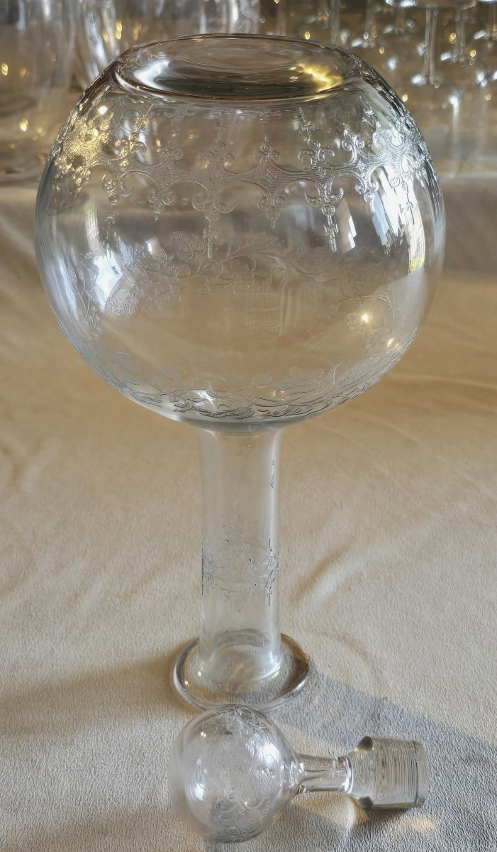 Antica bottiglia decanter in cristallo Baccarat, inizio '900-photo-4
