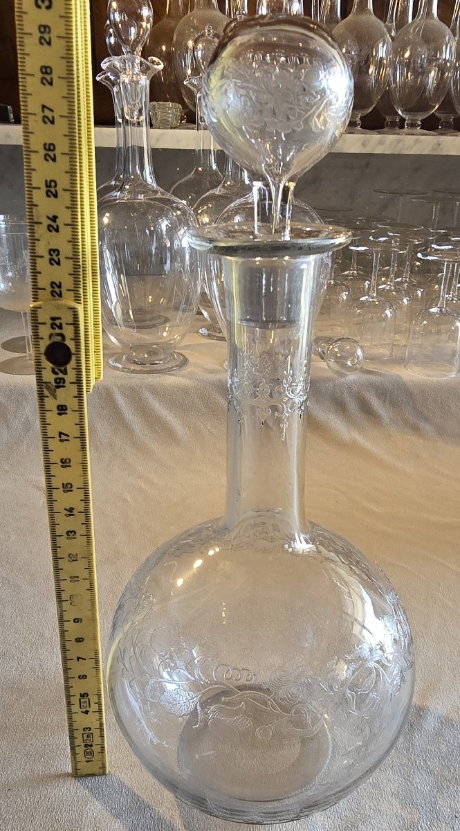 Antica bottiglia decanter in cristallo Baccarat, inizio '900-photo-7