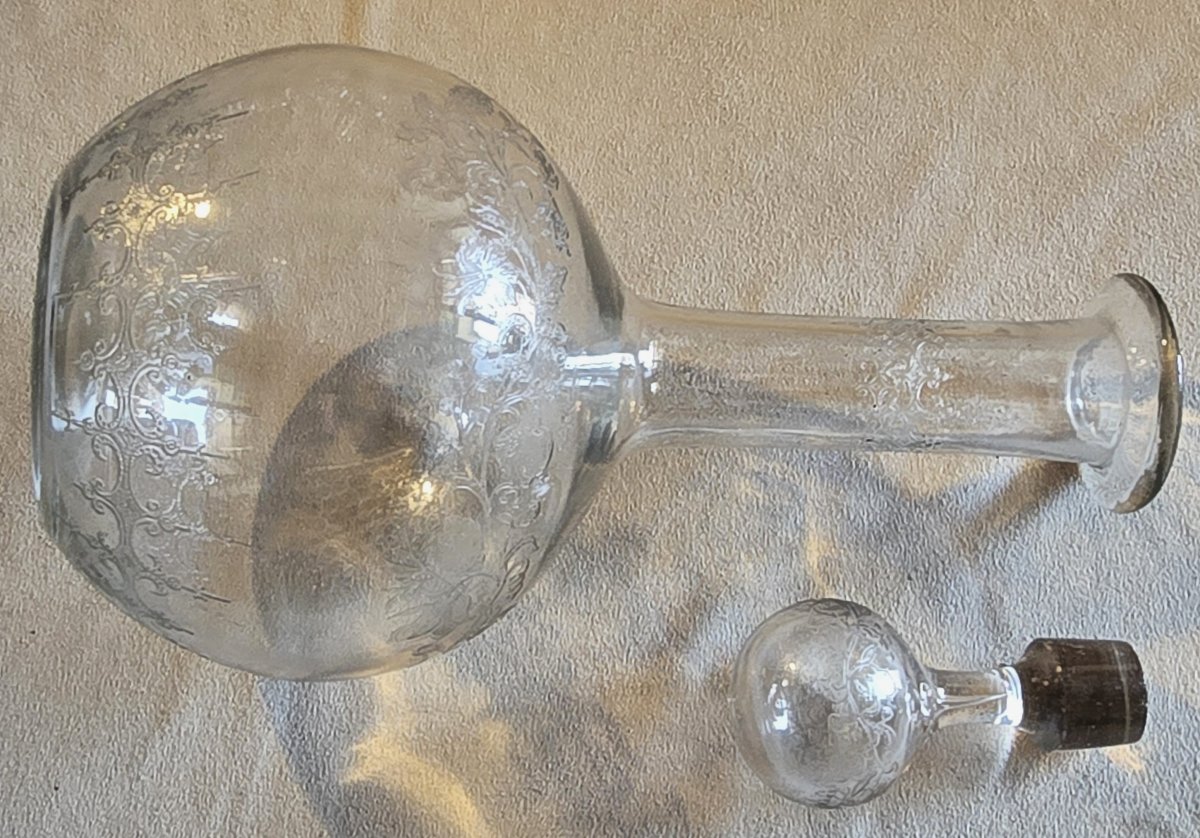 Antica bottiglia decanter in cristallo Baccarat, inizio '900
