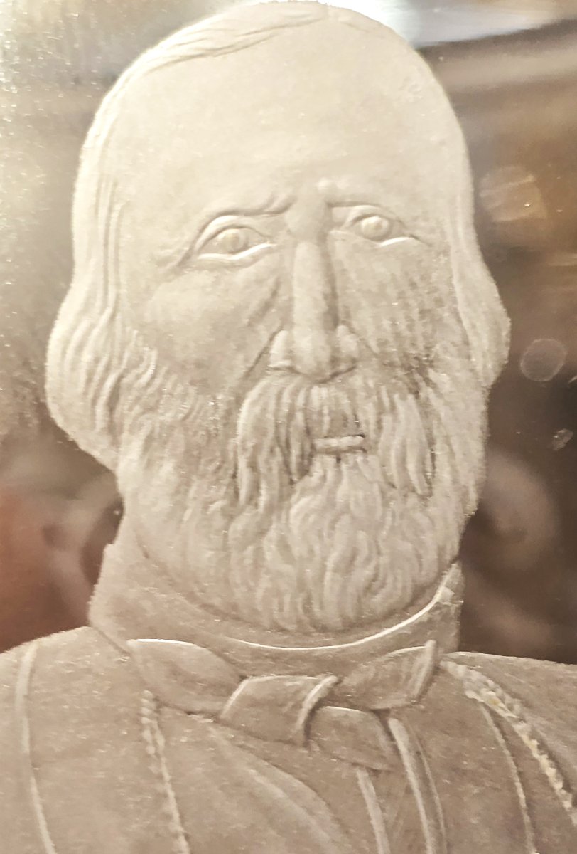 Antico bicchiere in cristallo di Boemia con ritratto di Giuseppe Garibaldi inciso, 1880 circa-photo-4