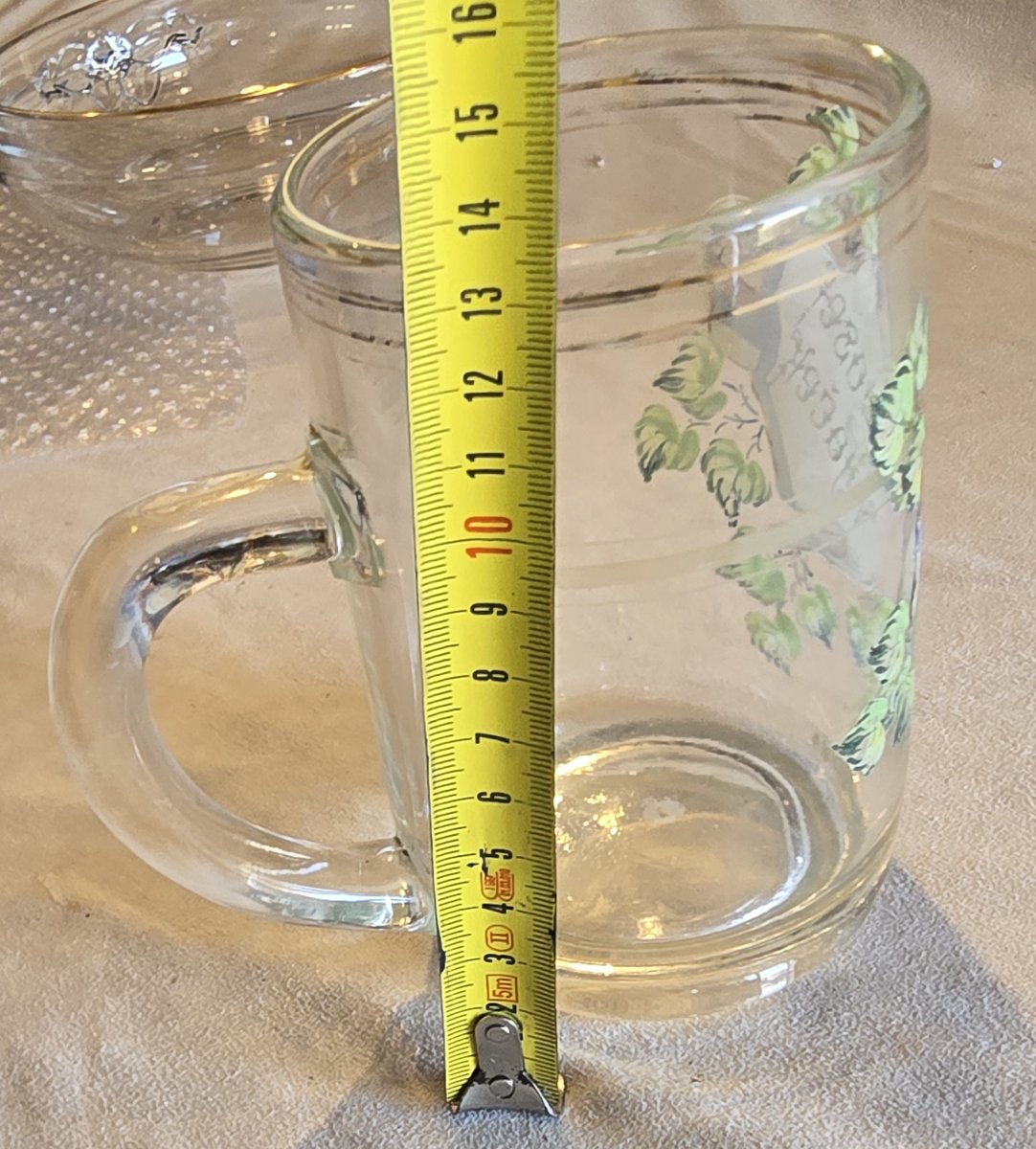 Antico boccale da birra decorato a smalto con incisione, fine '800-photo-4