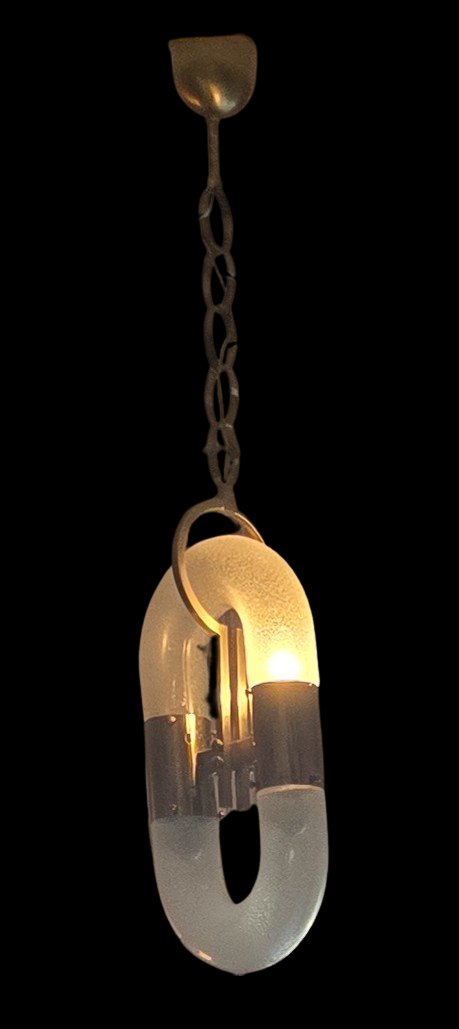 Lampadario design Aldo Nason per Mazzega, circa 1960-photo-2