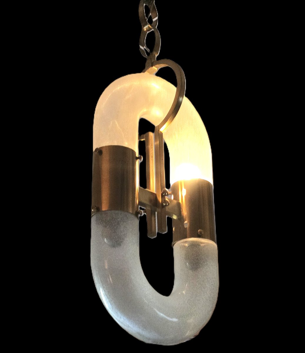 Lampadario design Aldo Nason per Mazzega, circa 1960