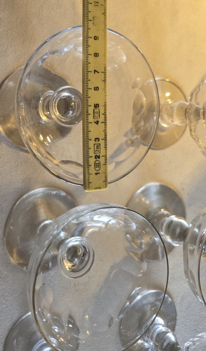 Lotto di 12 coppe da champagne in cristallo molato, inizio XX secolo-photo-6