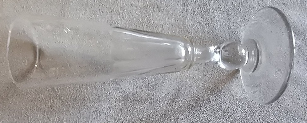 Lotto di 12 antiche flutes da champagne in cristallo molato, inizio '900-photo-2