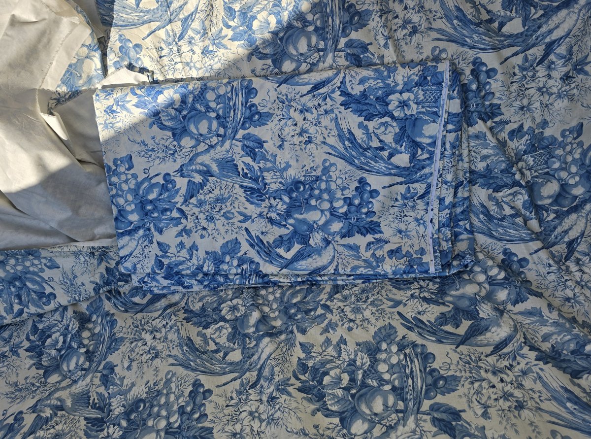 Grande tendaggio e metraggio importante toile de Jouy IFTA Cluny-photo-4