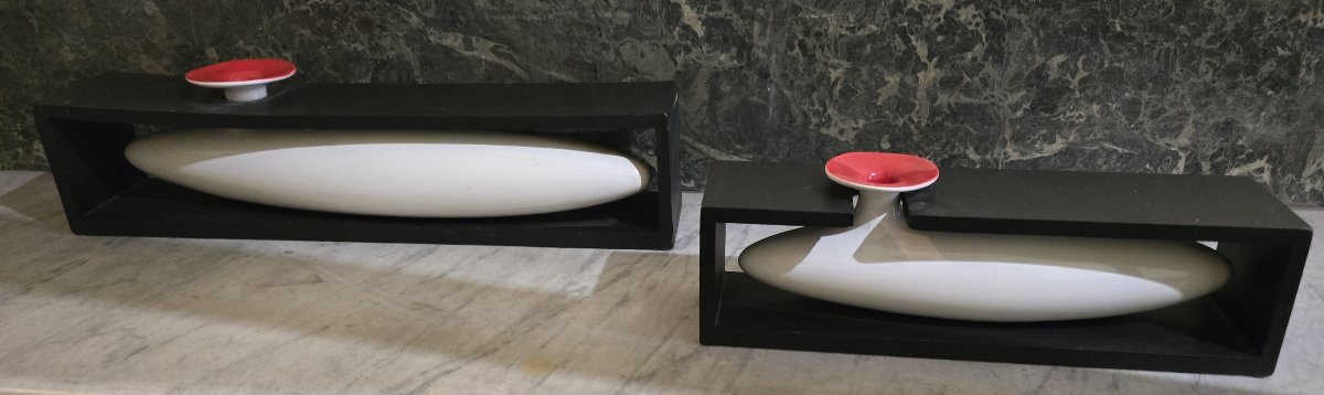 Due vasi   space age PA Crespi, design italiano anni 1960-1970-photo-3