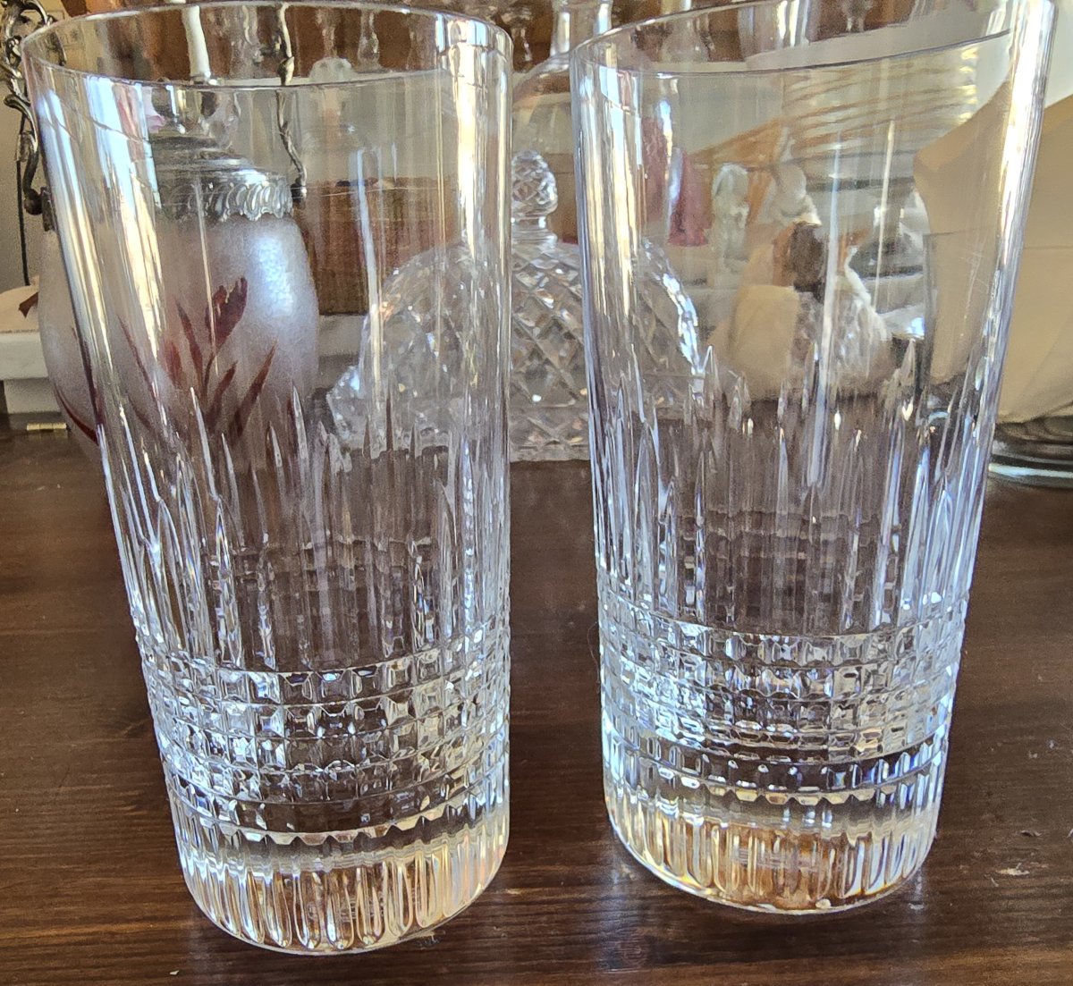Coppia bicchieri da long drink cristallo Baccarat modeèllo Nancy