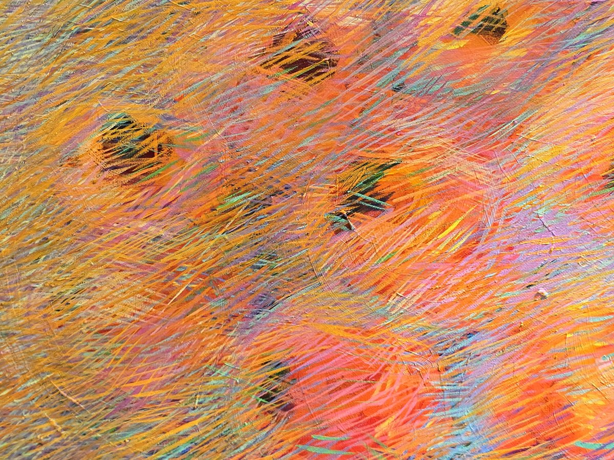 Olio su tela composizione floreale impressionista di Margaret Boberek-photo-3