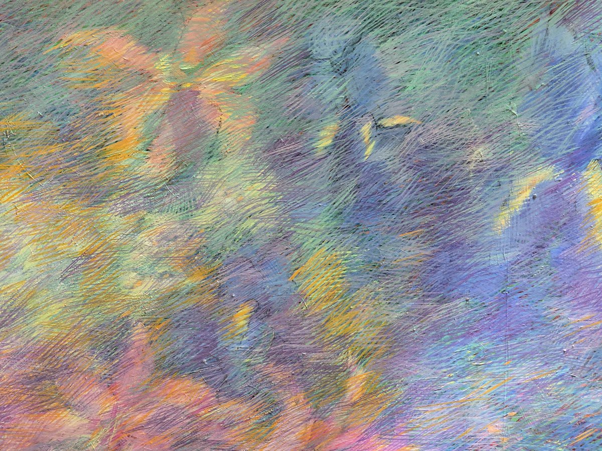 Olio su tela composizione floreale impressionista di Margaret Boberek-photo-1