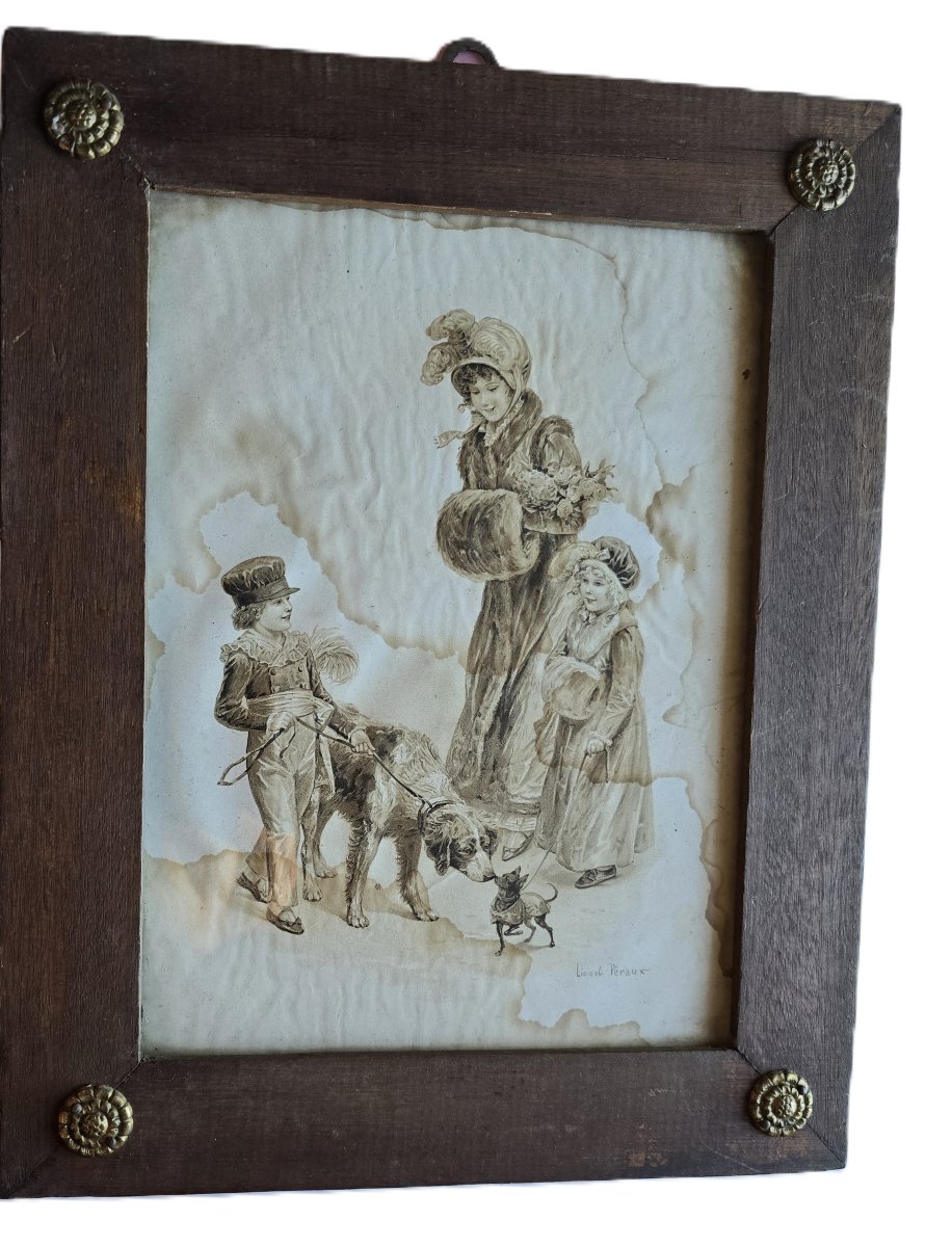 Disegno a inchiostro seppia firmato Lionel Péraux