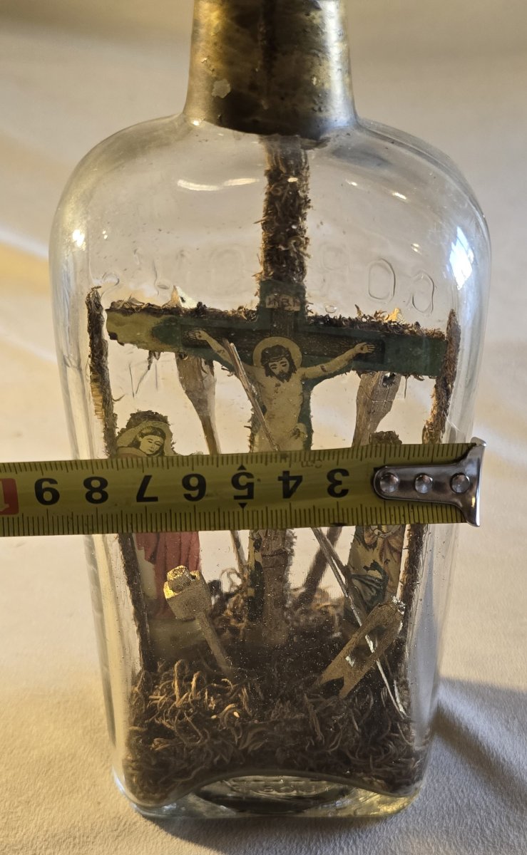 Antica crocifissione in bottiglia – Arma Christi – Flaschenaltäre-photo-4