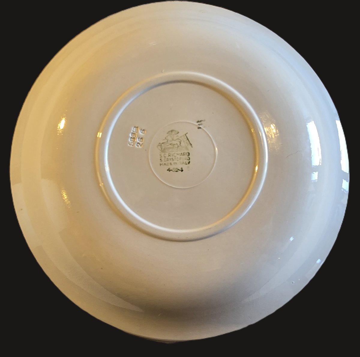 piatto decorativo antica  in maiolica Richard S. Cristoforo, veduta di Venezia, circa 1930-photo-3