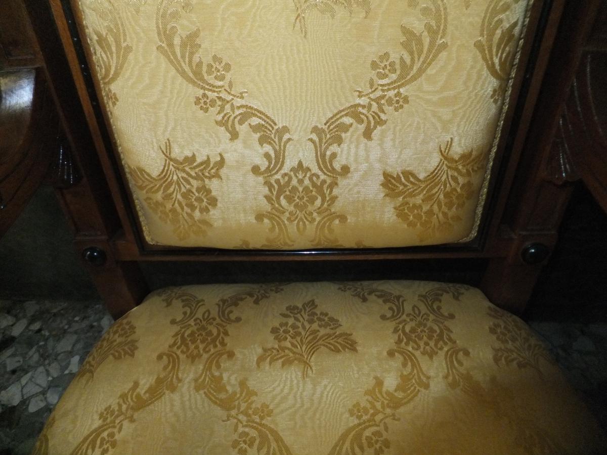 Coppia di poltrone Napoleone III restaurate-photo-1